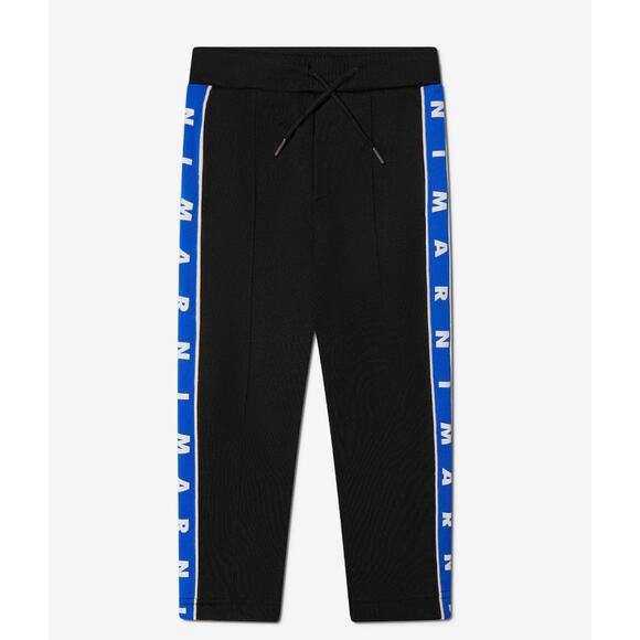MARNI KIDS LOGO TAPE JOGGERS 14 YEARS BLACK